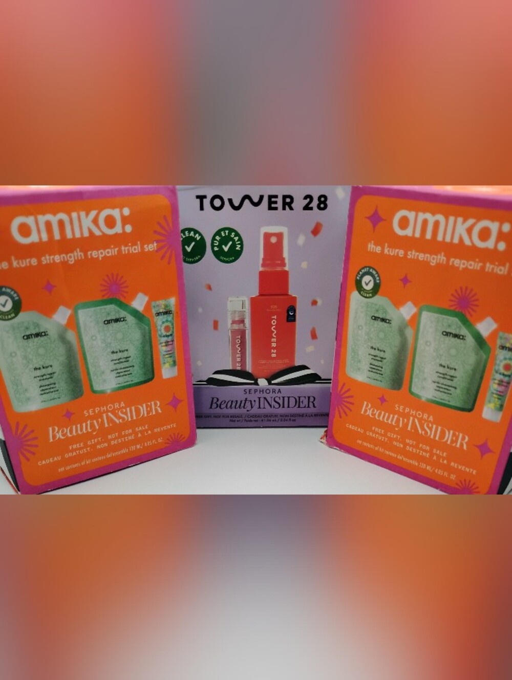 2 Amika The Kure Strength Repair Set BNIB + 1 Tower 28 Set
